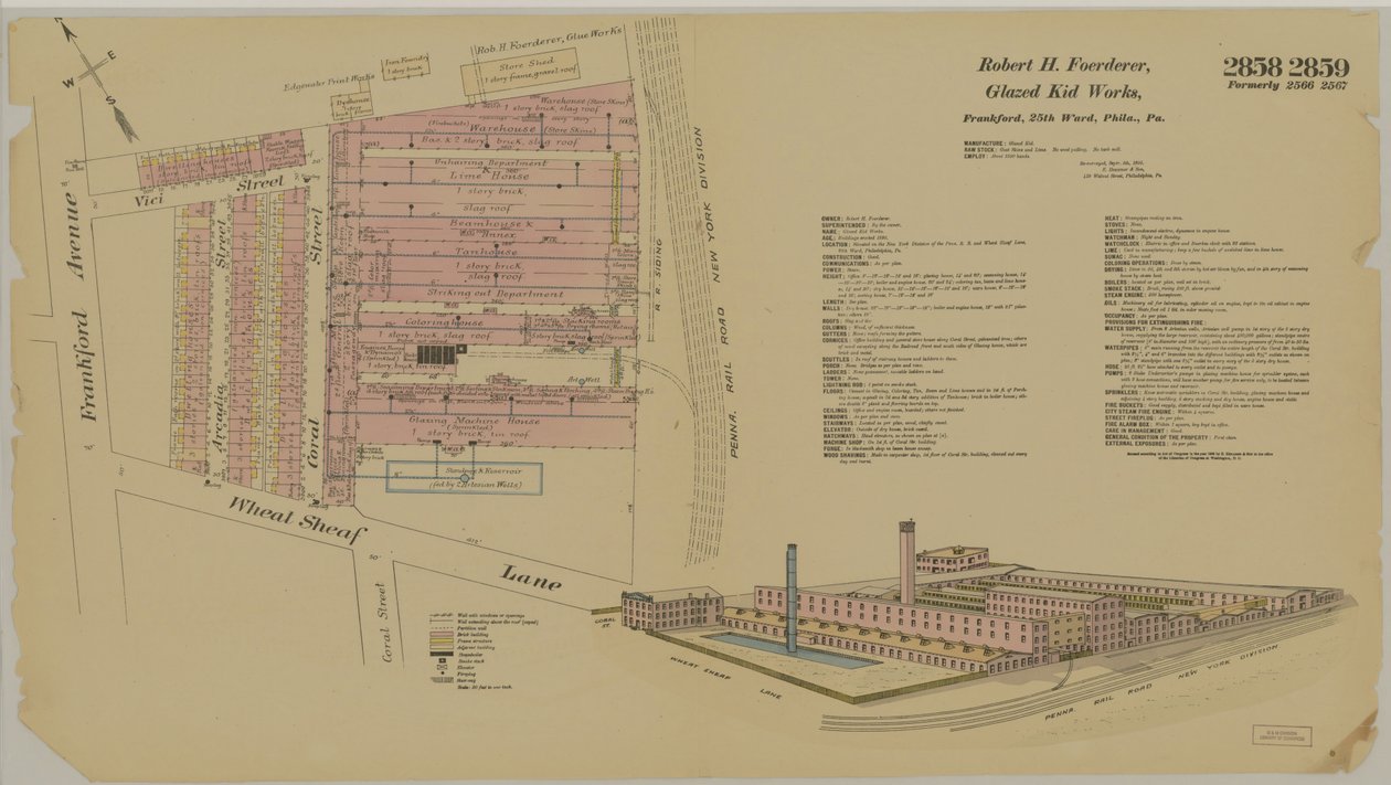 Frankford Ave. and Wheatsheaf Lane، Hexamer General Surveys، 1895 بواسطة إرنست هيكسامير