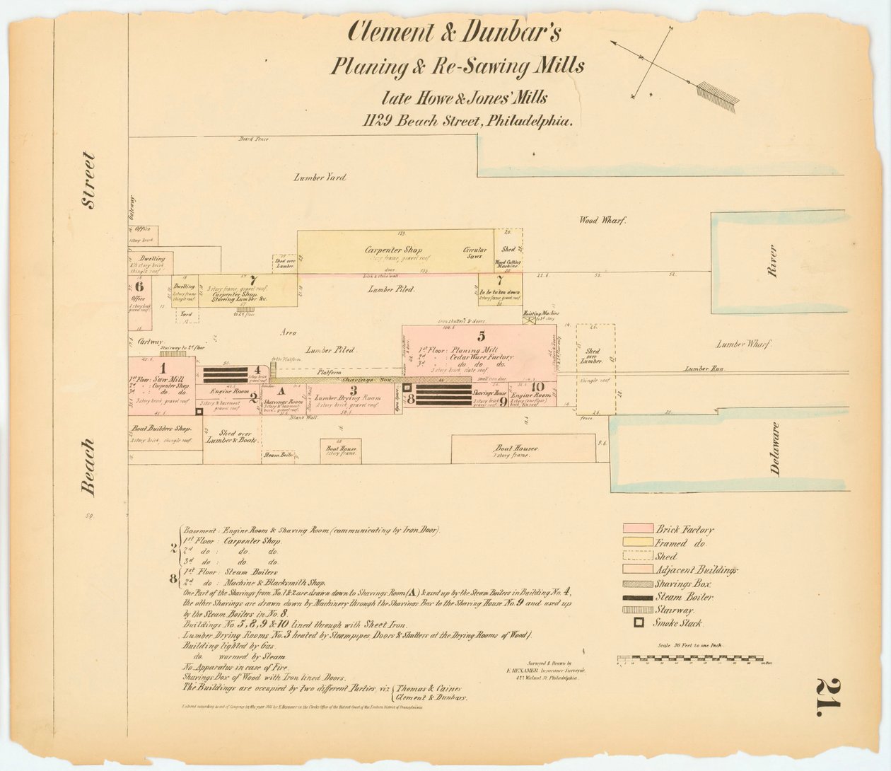 المسح العام Hexamer. المجلد 1 ، اللوحة 21 ، 1866 (نقش يدوي) بواسطة إرنست هيكسامير