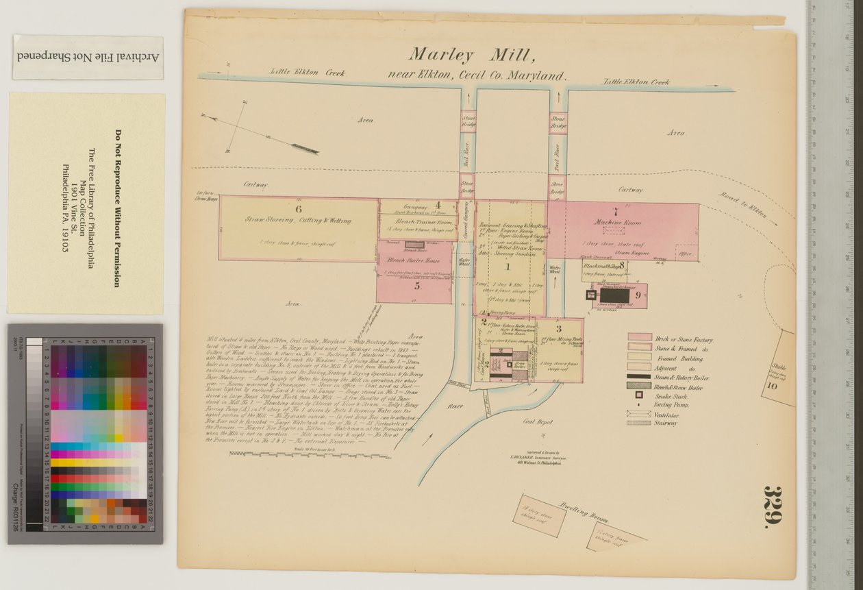 مارلي ميل ، Little Elkton Creek ، Maryland ، Hexamer General Surveys ، 1867 بواسطة إرنست هيكسامير