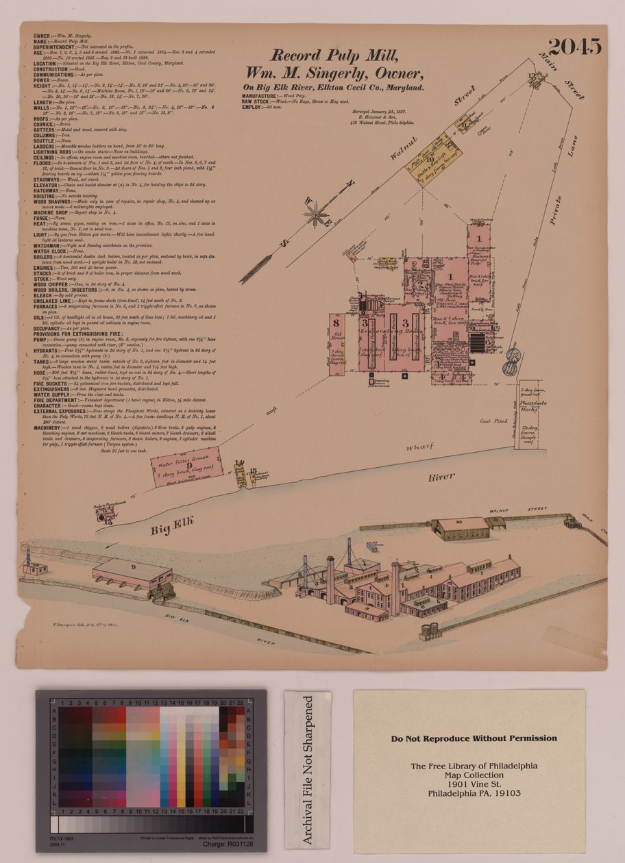 Record Pulp Mill ، Elkton ، Maryland ، مسوحات Hexamer العامة ، 1808 بواسطة إرنست هيكسامير
