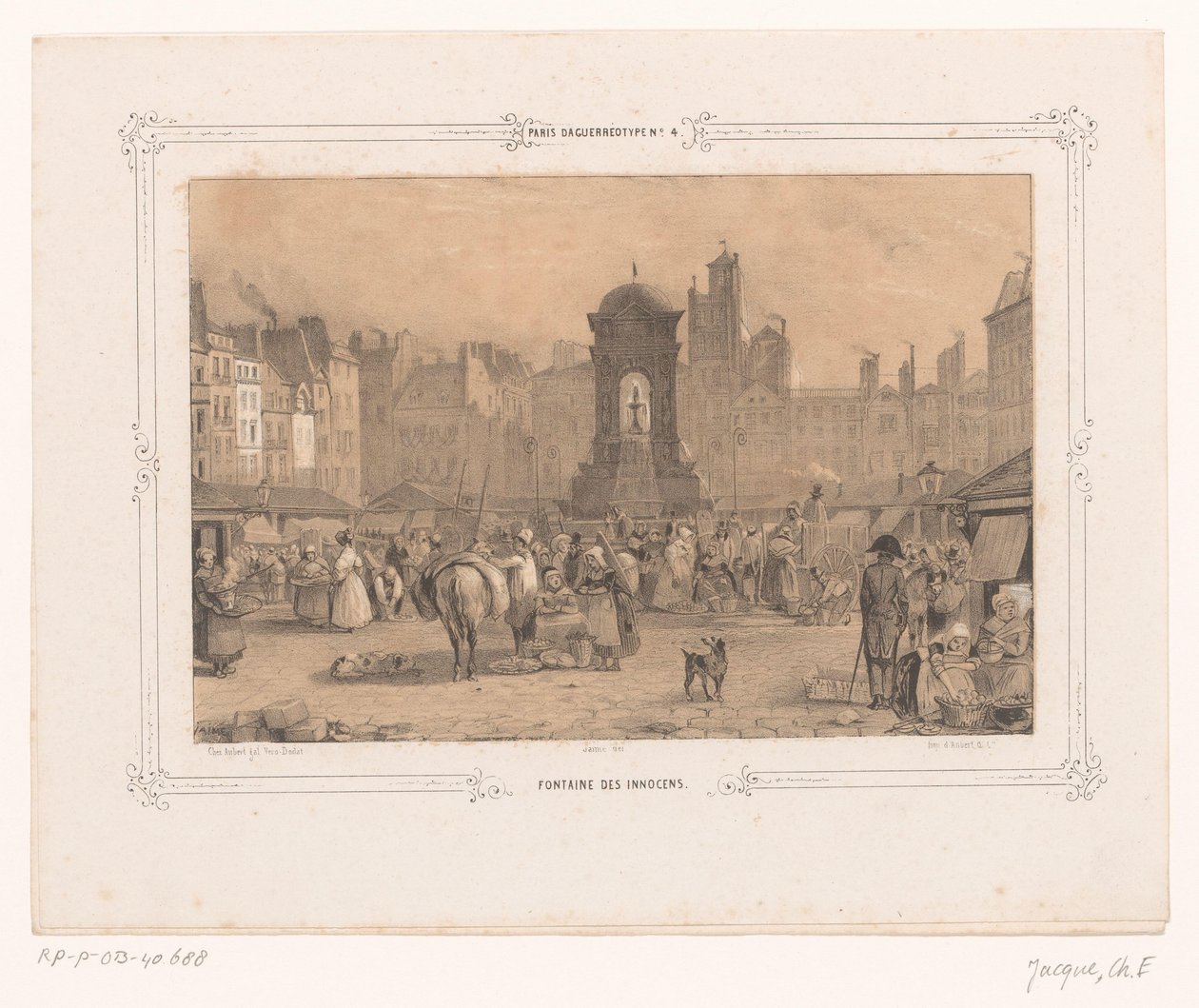 منظر لـ Fontaine des Innocents في باريس Fontaine des innocents (العنوان على الكائن) بواسطة إرنست جايمي
