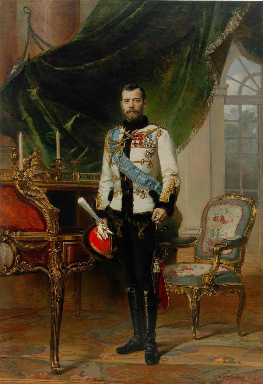 صورة للإمبراطور نيكولاس الثاني 1868-1918 ، 1896 بواسطة إرنست كارلوفيتش ليبهارت