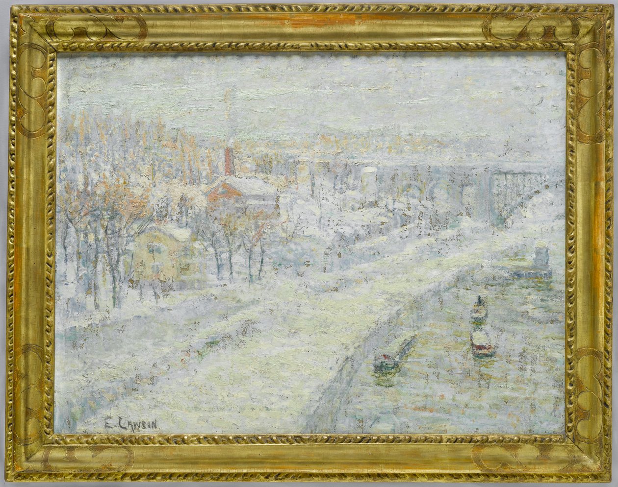 المناظر الطبيعية الشتوية - جسر واشنطن ، c.1907-10 بواسطة ارنست لوسون