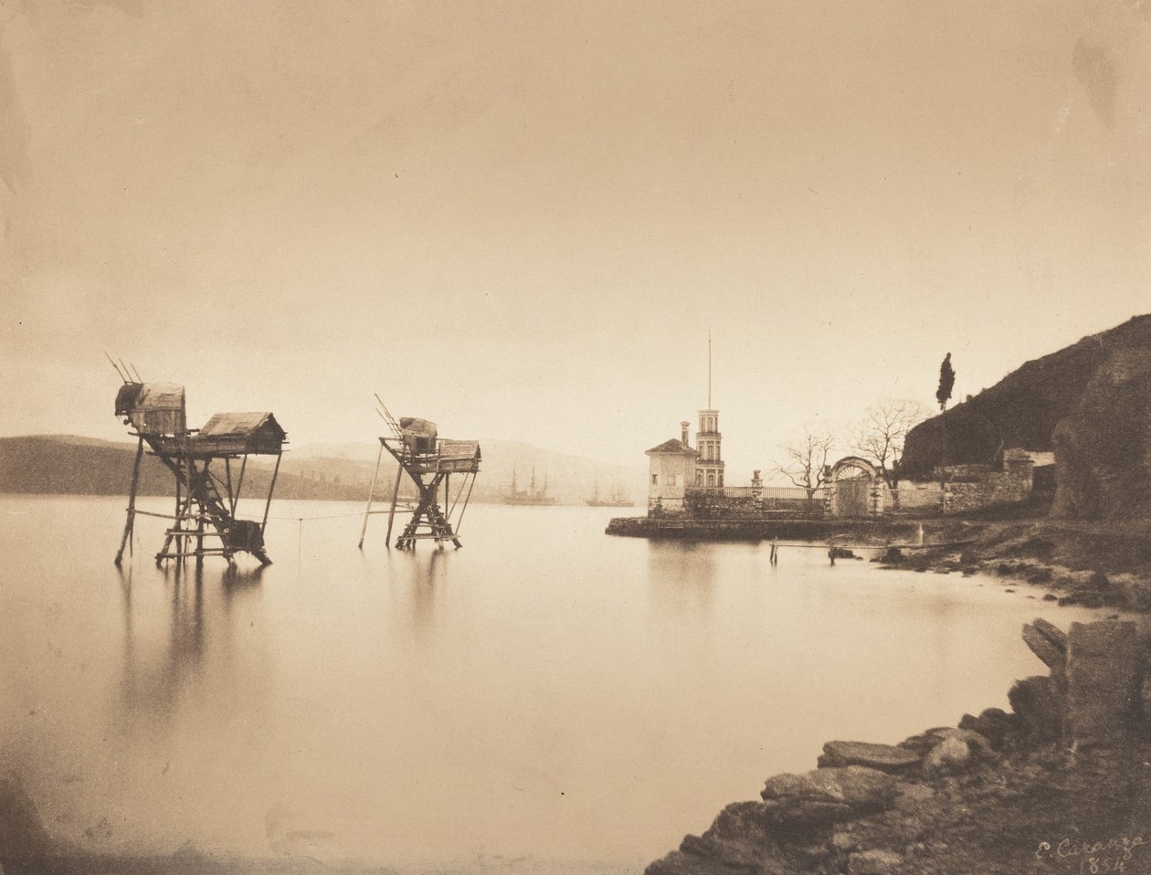 Pecheries في Kiretch-Bournou Bosphore ، أوروبا مصايد الأسماك في Kiretch-Bournou ... ، 1854. بواسطة إرنست دي كارانزا