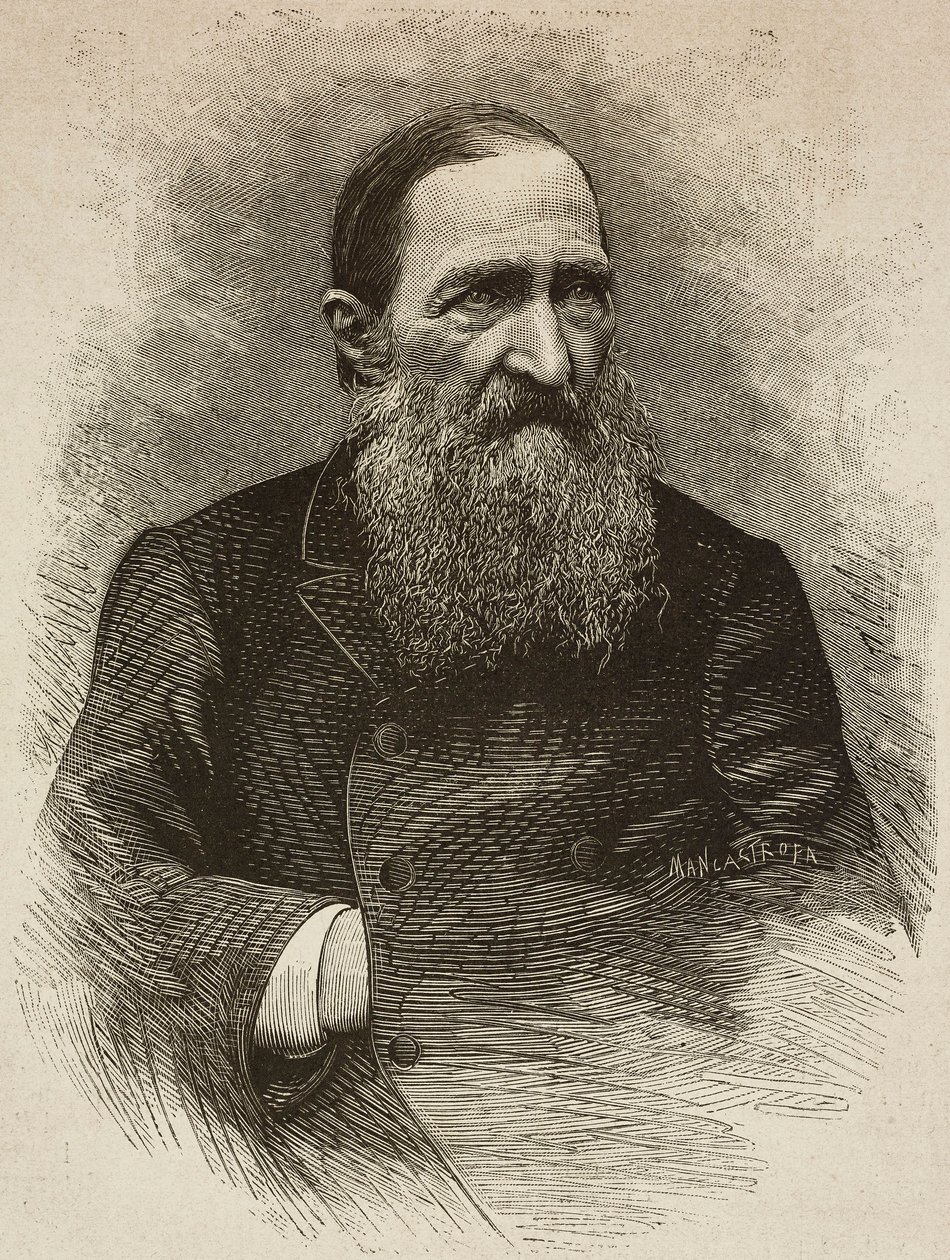 الشاعر جوزيف إغناسي كراسزيوسكي (1812-1887) في جنيف في 19 مارس ، نقش لإرنستو مانكاستروببا من صورة رومارولو ، من L