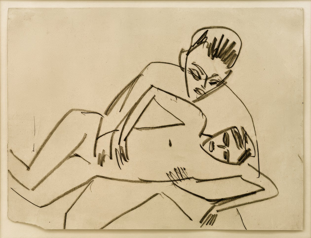 بلا عنوان (فرنسي مع رجل) بواسطة إرنست لودفيج كيرشنر