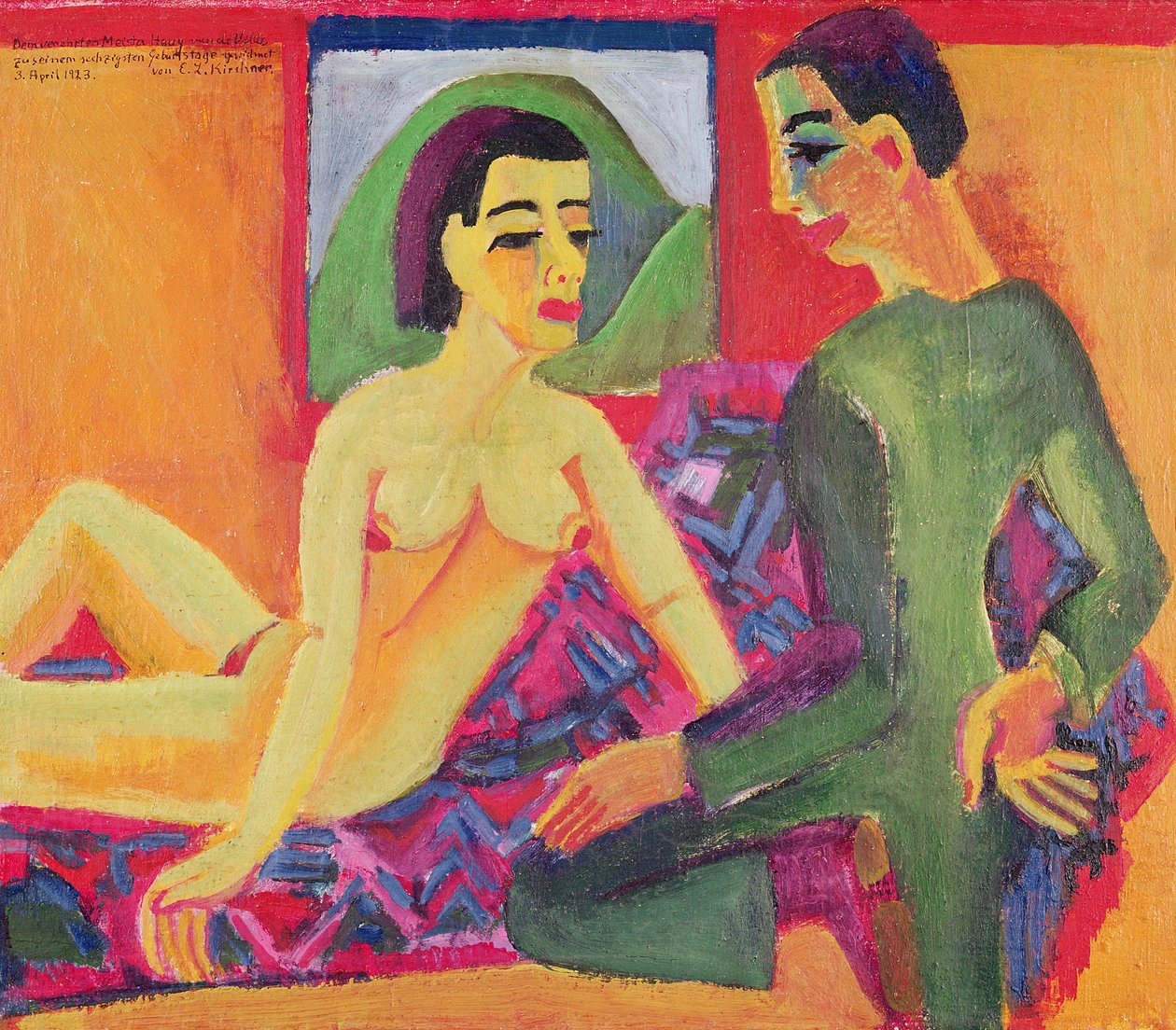 الزوجان ، 1923 بواسطة إرنست لودفيج كيرشنر