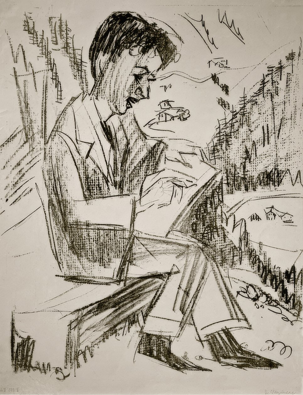 رسم الشاب بواسطة إرنست لودفيج كيرشنر