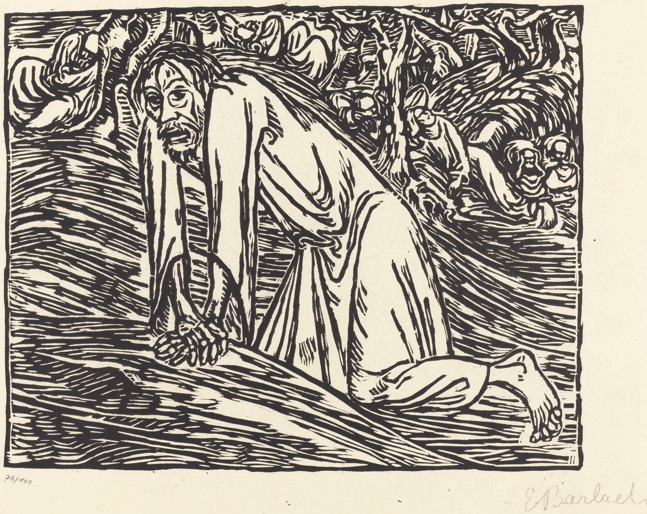 المسيح في جثسيماني ، 1919. بواسطة إرنست بارلاخ