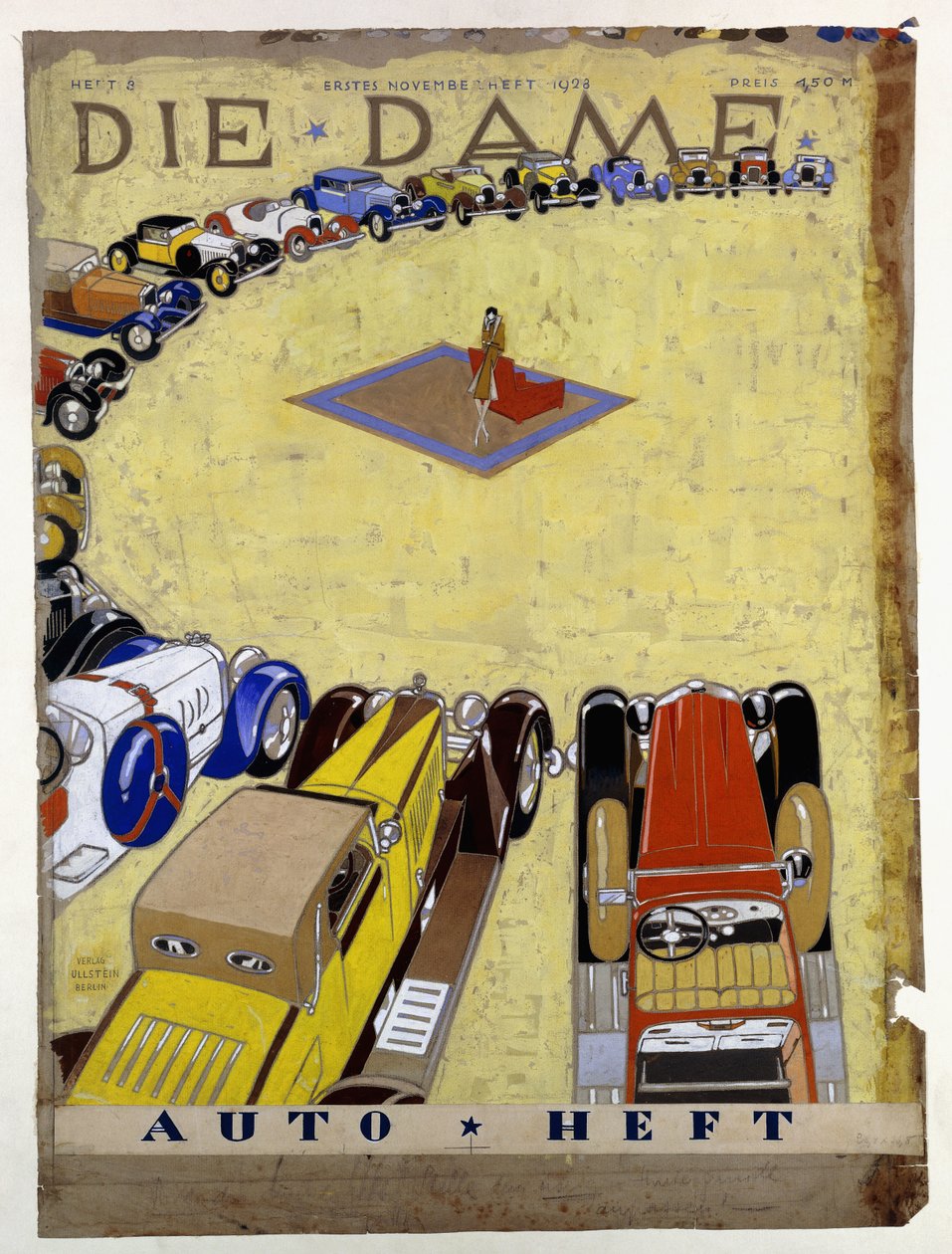 تصميم غلاف مجلة Die Dame Auto Issue الأول نوفمبر 1932 بواسطة إرنست جيرمان درايدن