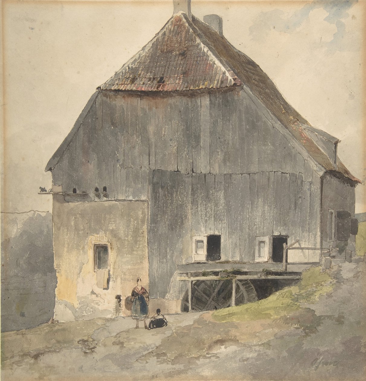 طاحونة مائية ، كاليفورنيا. 1870. بواسطة إرنست إروين أوهمه