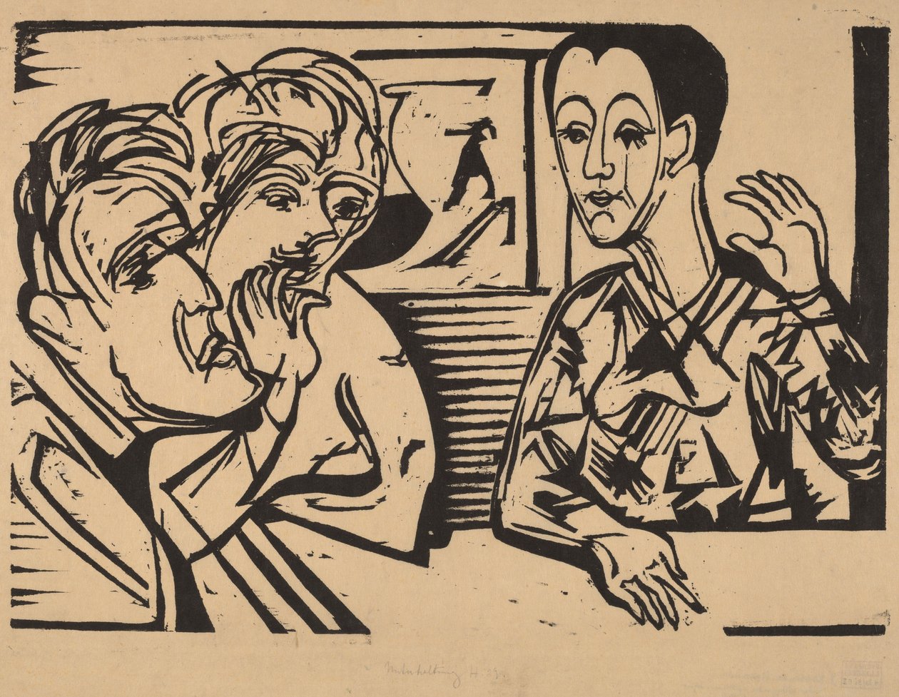 محادثة ، 1929. بواسطة إرنست لودفيج كيرشنر