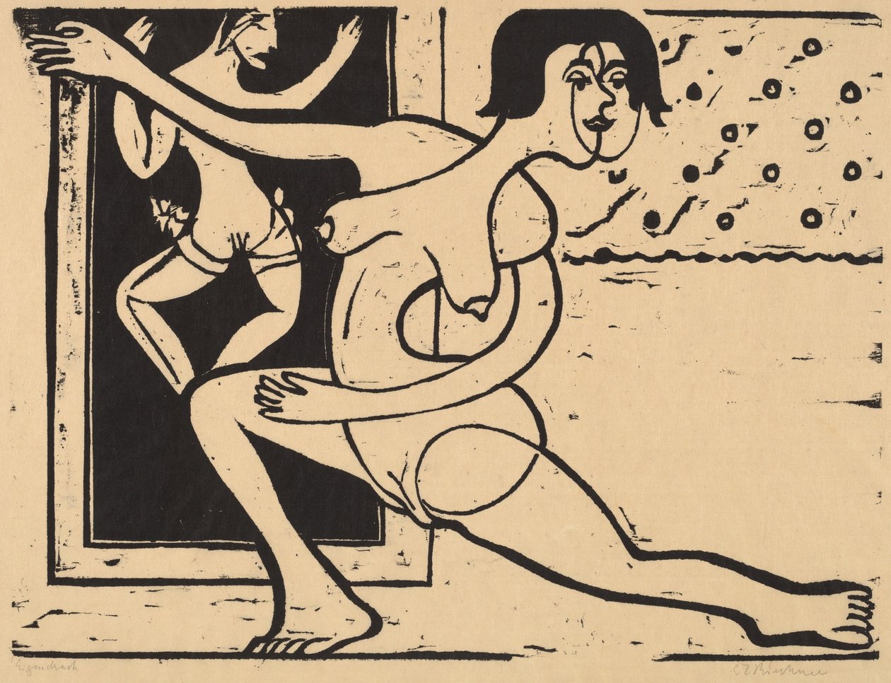 ممارسة الراقصة ، 1934. بواسطة إرنست لودفيج كيرشنر