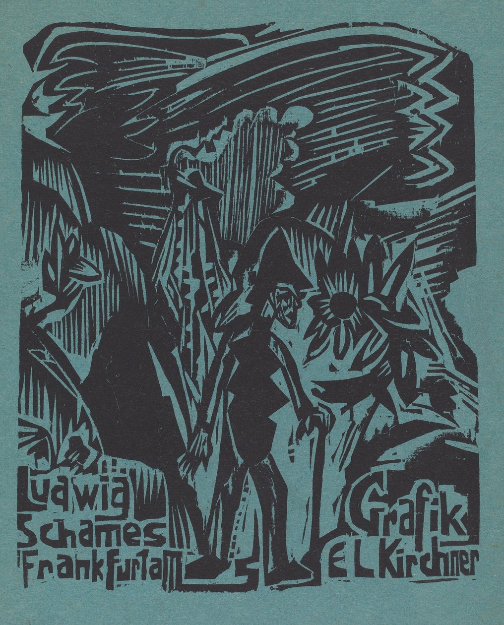 Ludwig Schames Frankfurt a M Grafik EL Kirchner Ludwig Schames Frankfurt a M ...، 19191920. بواسطة إرنست لودفيج كيرشنر