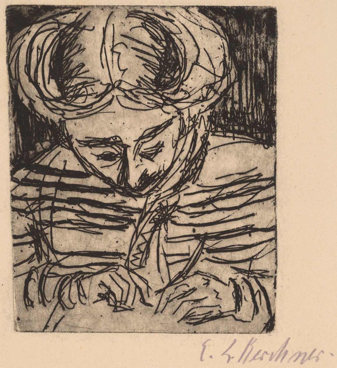 رسم فتاة صغيرة ، 1906. بواسطة إرنست لودفيج كيرشنر