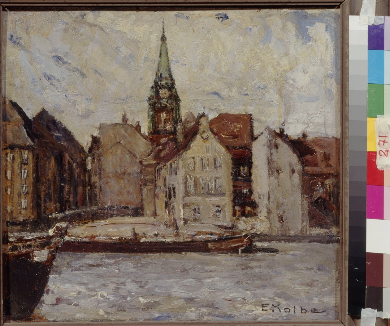 Neukoelln (New Coelln) by Kolbe, Ernst (1876-1945). Oil on cardboard, Dimension : 37,5x40. State A. Pushkin Museum of Fine Arts, Moscow بواسطة إرنست كولبي