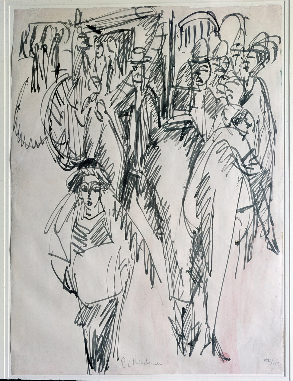 شارع في برلين ، ألمانيا (Drawing بواسطة إرنست لودفيج كيرشنر