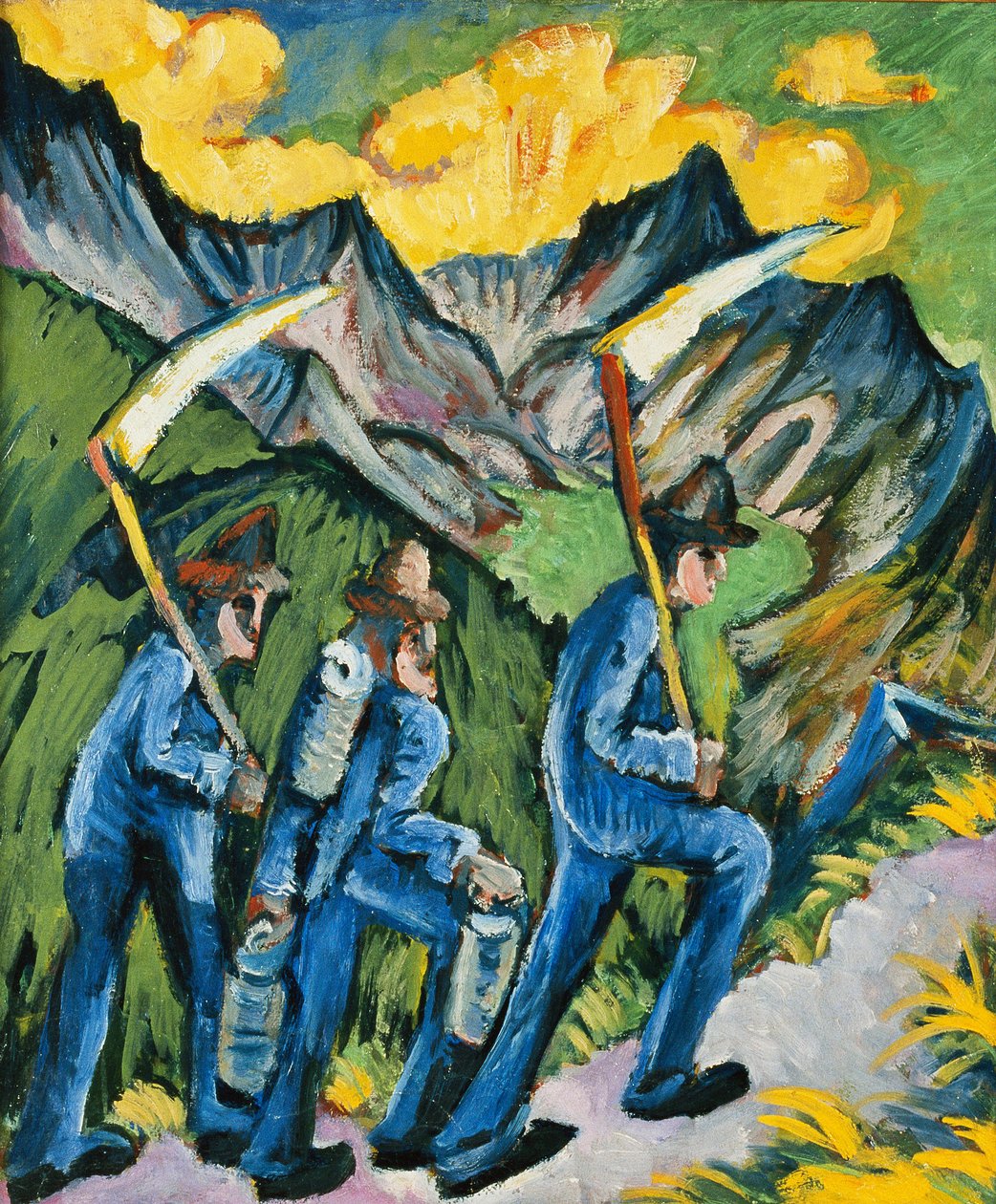 البيلبين ، بالثلاثي ؛ البلبين ، بالثلاثي ، 1918 بواسطة إرنست لودفيج كيرشنر