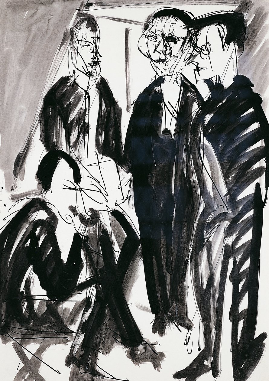 Artist and Die Brucke (The Bridge) group in Dresden, by Ernst Ludwig Kirchner (1880-1938) بواسطة إرنست لودفيج كيرشنر