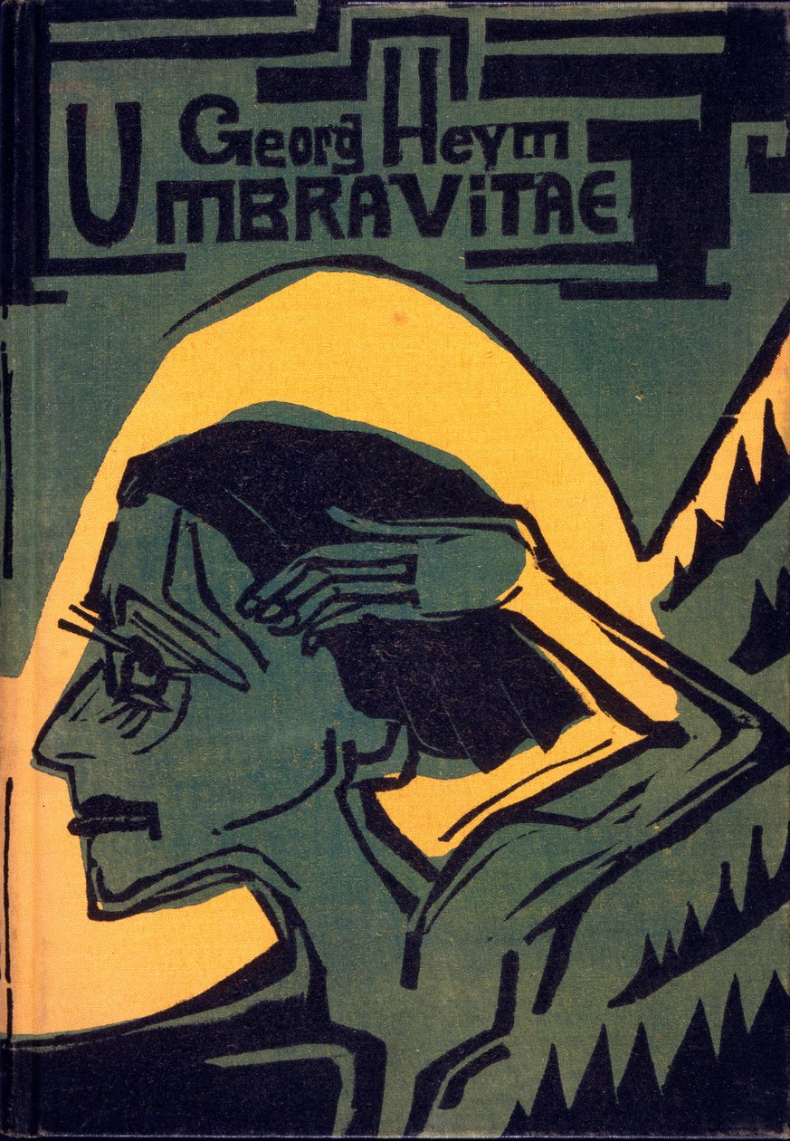 غلاف "Umbra Vitae" لجورج هيم ، نُشر عام 1924 بواسطة إرنست لودفيج كيرشنر