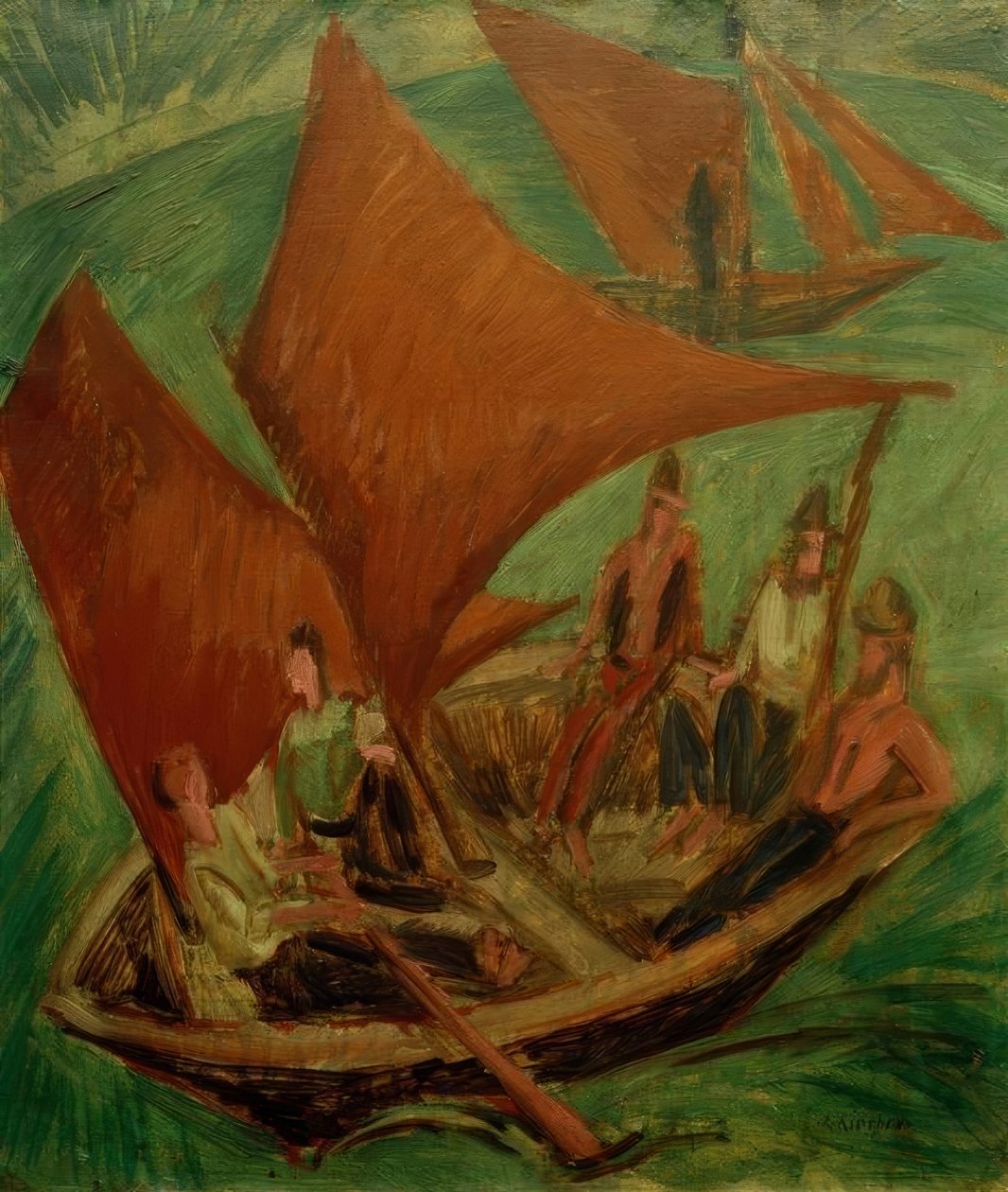 زوارق الصيد بواسطة إرنست لودفيج كيرشنر
