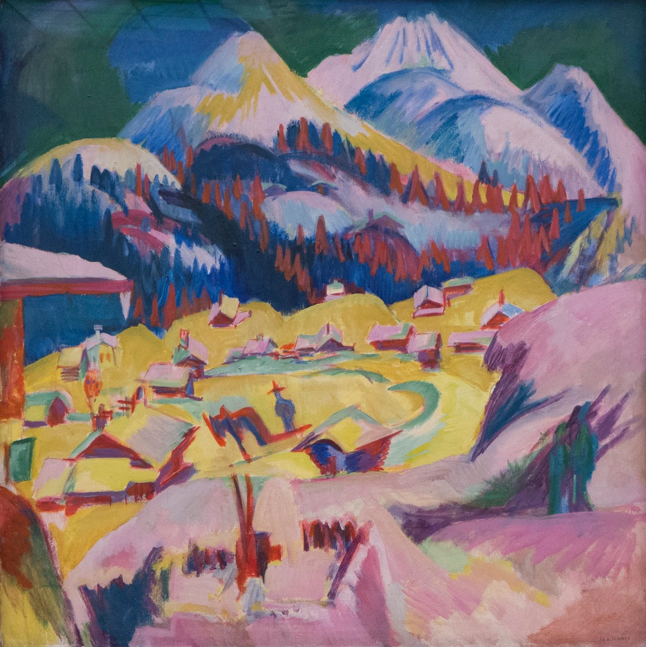 Frauenkirch خلال فصل الشتاء ، 1918-1919. بواسطة إرنست لودفيج كيرشنر