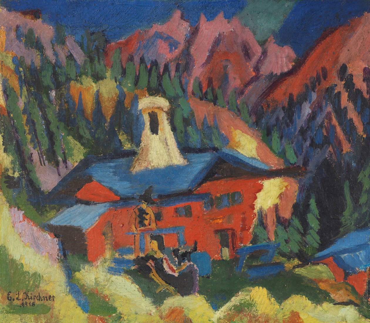 منزل على Stafelalp ، 1918-1919. بواسطة إرنست لودفيج كيرشنر