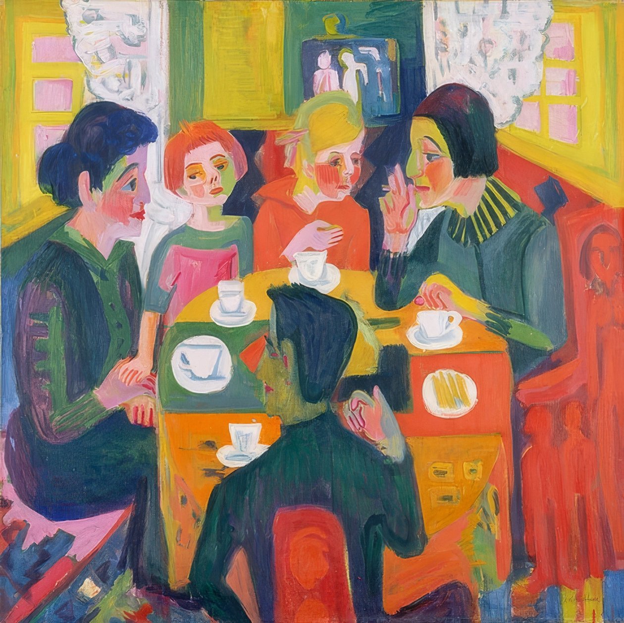 منضدة قهوة. 1923-24 بواسطة إرنست لودفيج كيرشنر