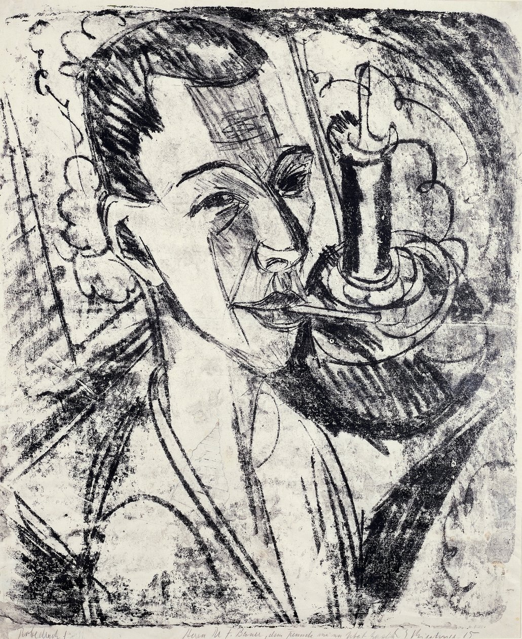 Self-Portrait with Cigarette بواسطة إرنست لودفيج كيرشنر