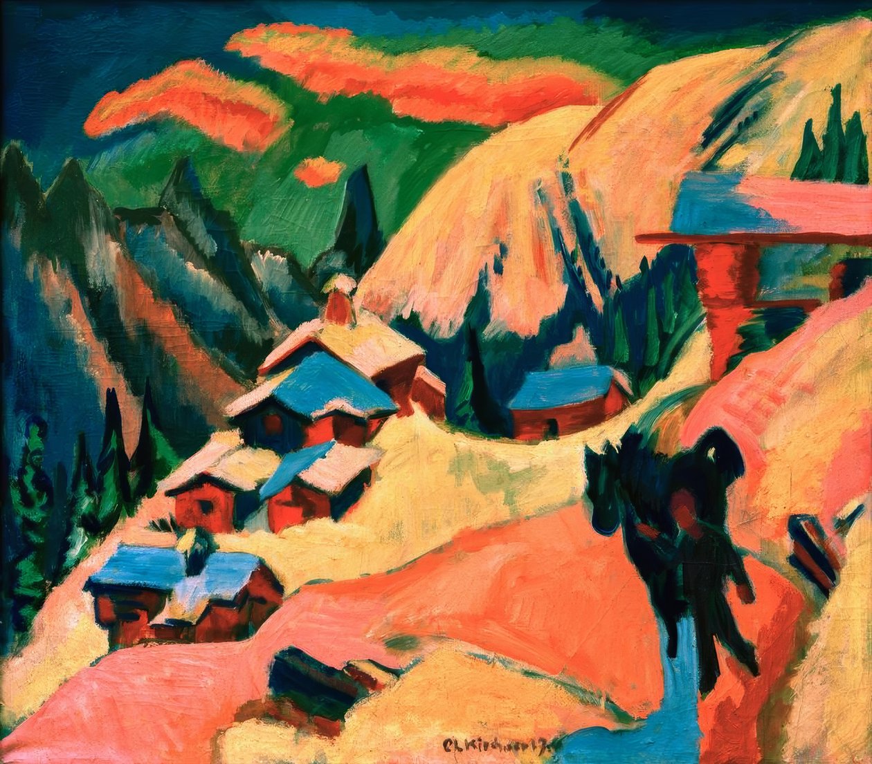 Stafelalp في الثلج بواسطة إرنست لودفيج كيرشنر