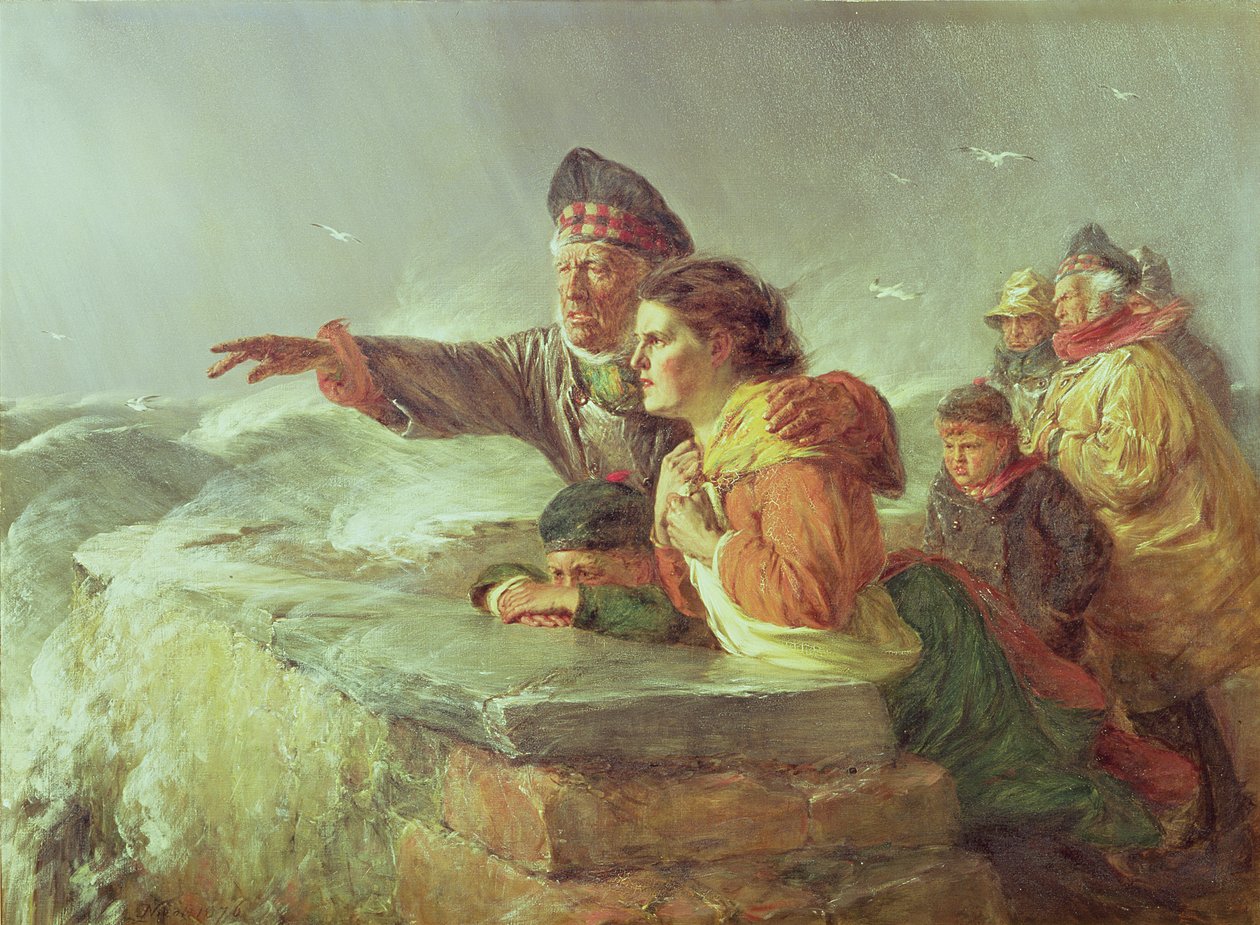 القارب المفقود ، 1876 بواسطة إرسكين نيكول