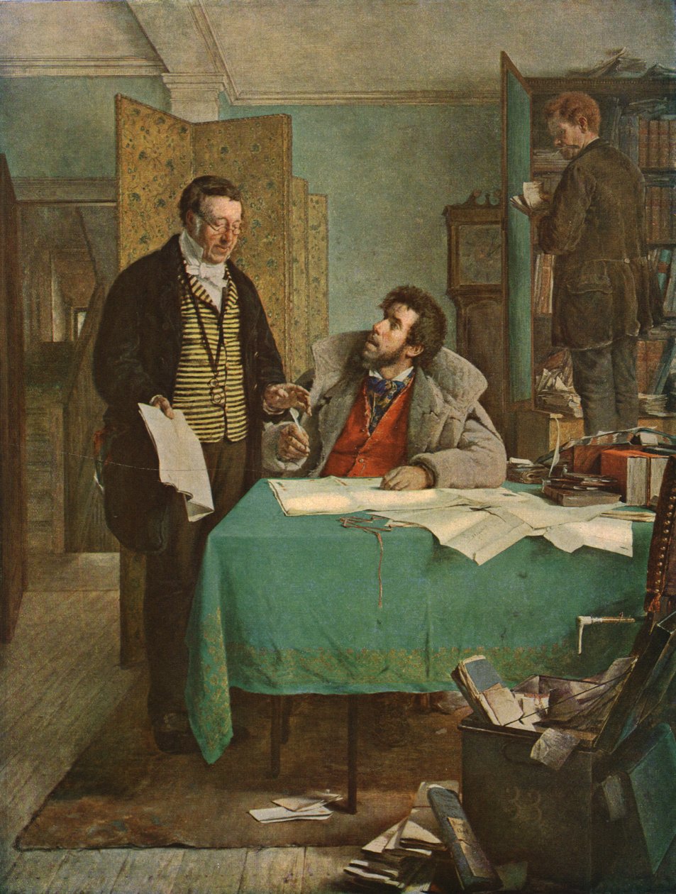 توقيع عقد الإيجار الجديد ، 1868 ، c3030. بواسطة إرسكين نيكول