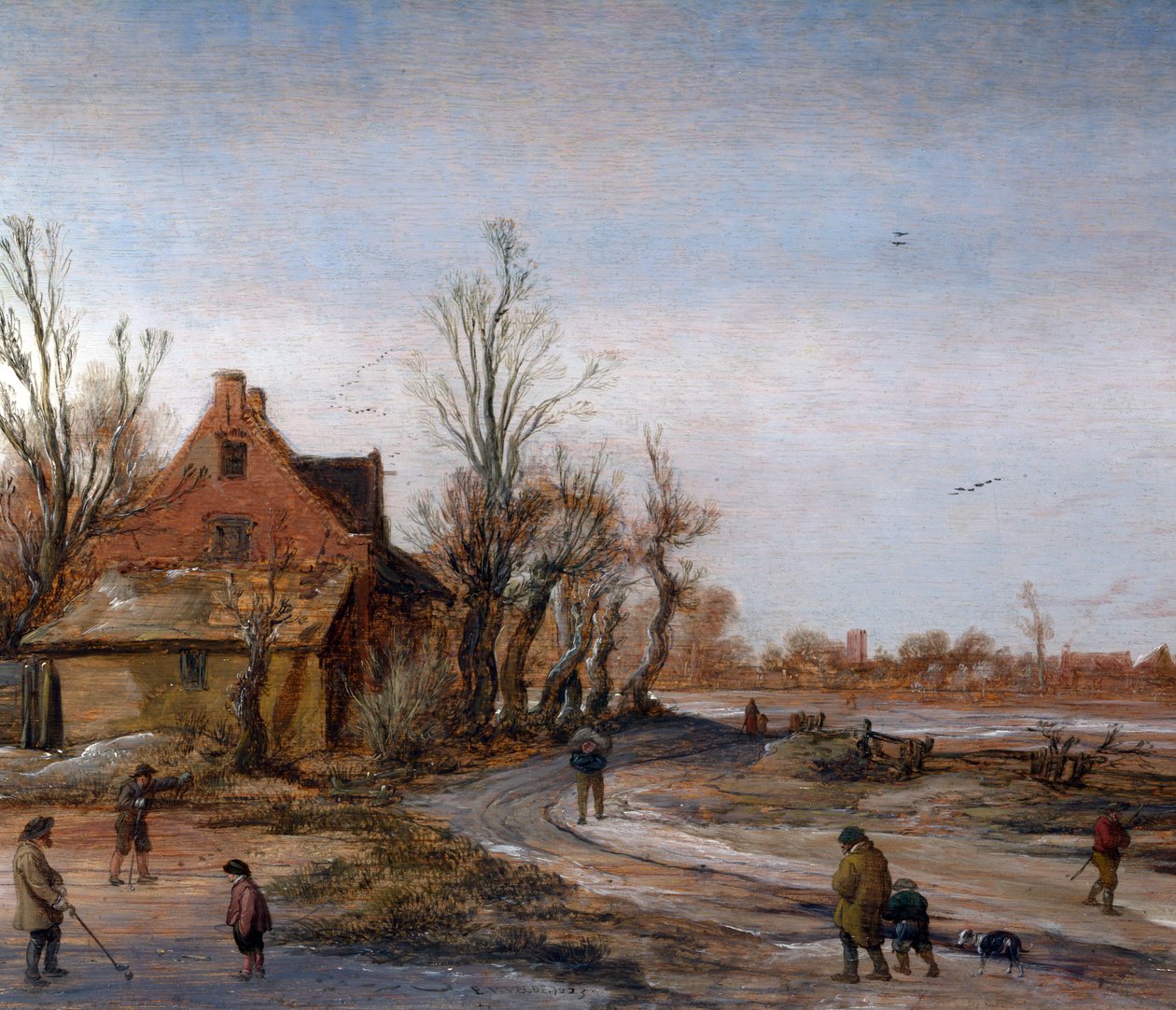 المناظر الطبيعية الشتوية ، 1623 بواسطة Esaias van de Velde