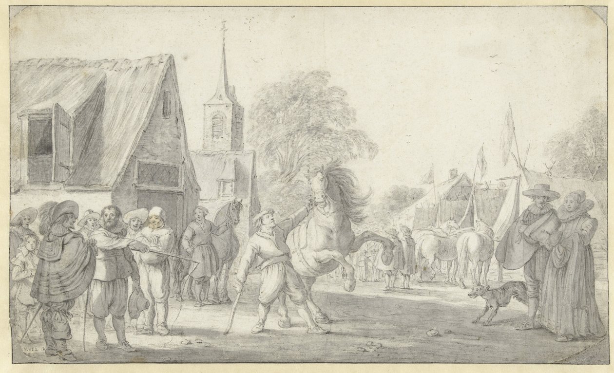 سوق الخيل بواسطة Esaias van de Velde