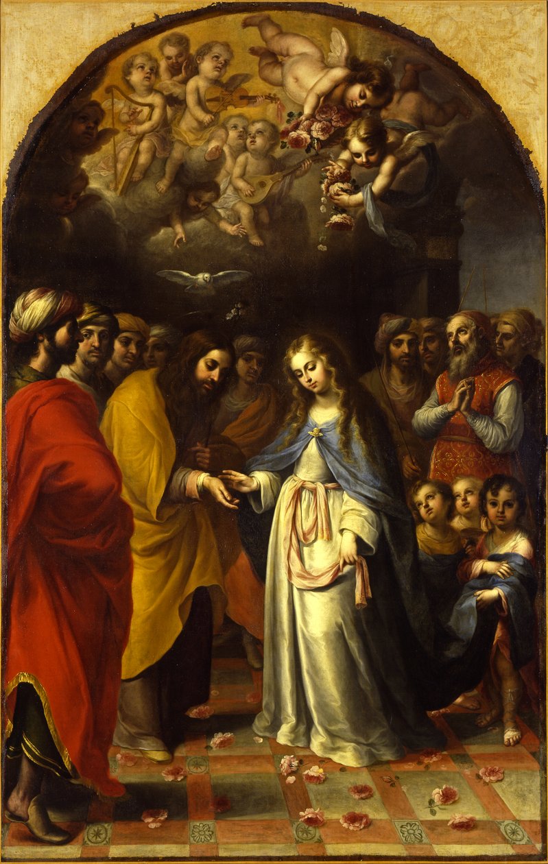 زواج العذراء ، c.1693 بواسطة إستيبان ماركيز دي فيلاسكو