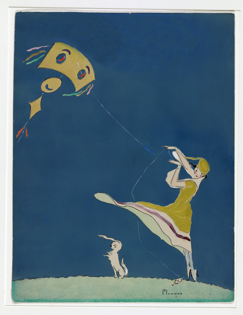 فتاة مع طائرة ورقية ، Vanity Fair Cover ، مايو 1917 ، حانة. 1917 بواسطة إثيل ماكليلان بلامر