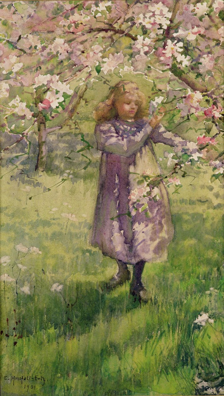 قطف زهر التفاح ، 1901 بواسطة Ethel Horsfall Ertz