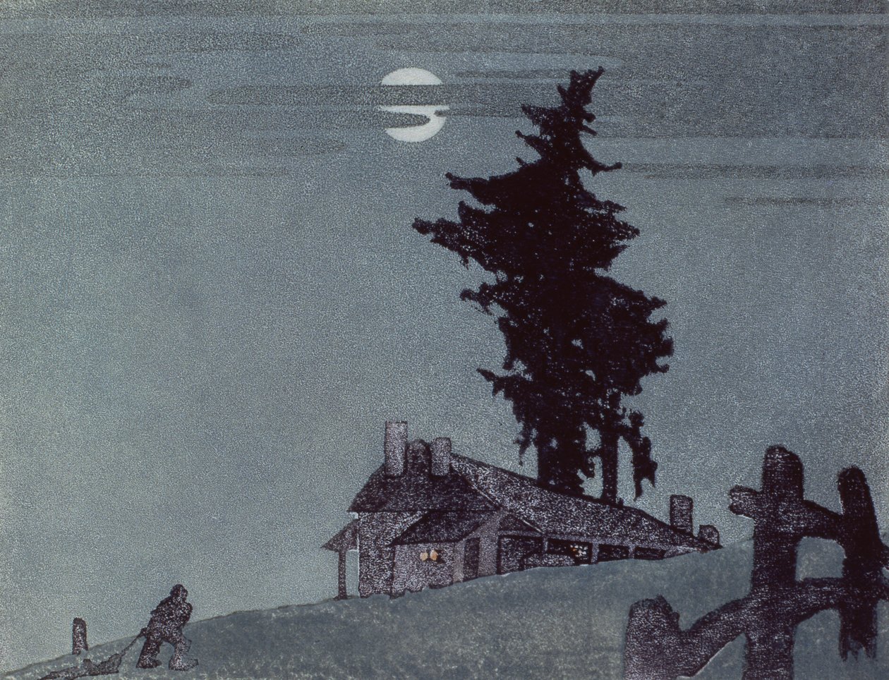 The Homestead، 1937 (لينوكوت) بواسطة Ethleen Palmer