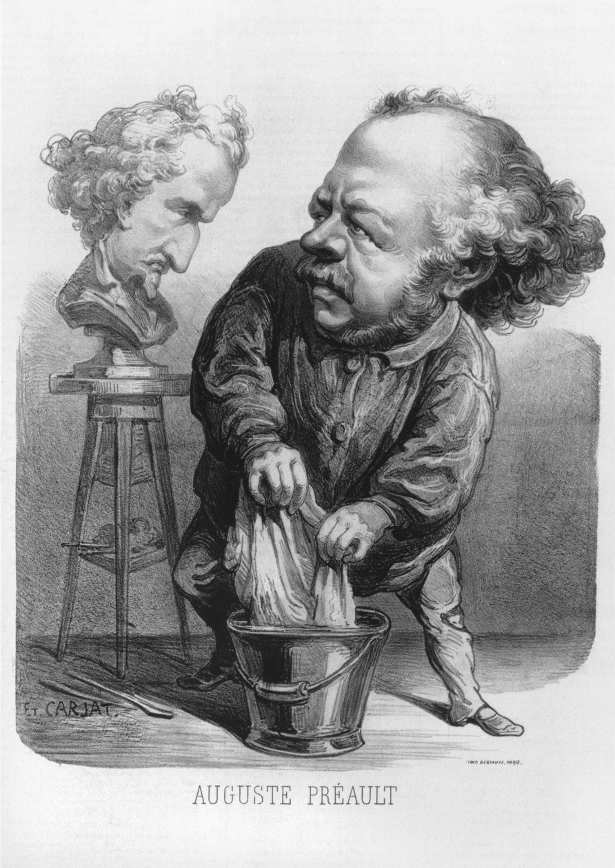 أوغست بريولت (1809-79) ، كاريكاتير من `` لو بوليفارد &39;&39; ، 1862 بواسطة إتيان كارات