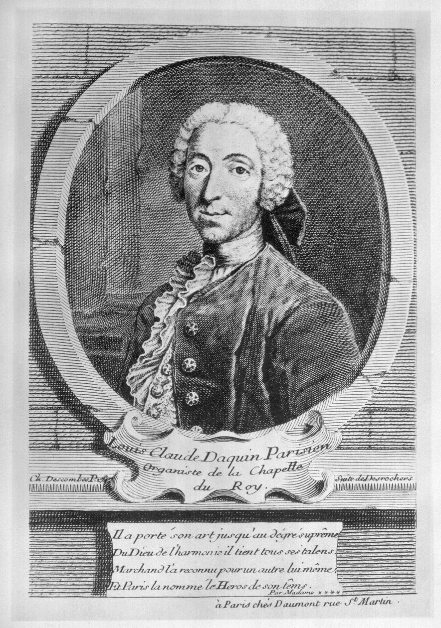 صورة لويس كلود داكوين (1694-1772) منقوش من قبل تشارلز ديسكومبس ، 1747 بواسطة إتيان جيهاندير ديسوتشرز