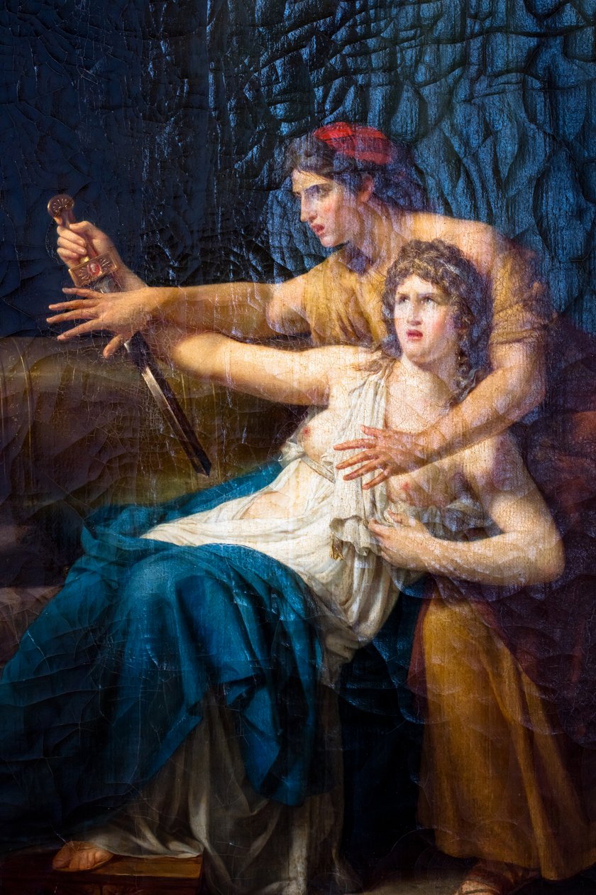 أوينوني يمنع فيدرا من الانتحار بواسطة إتيان بارتيليمي غارنييه