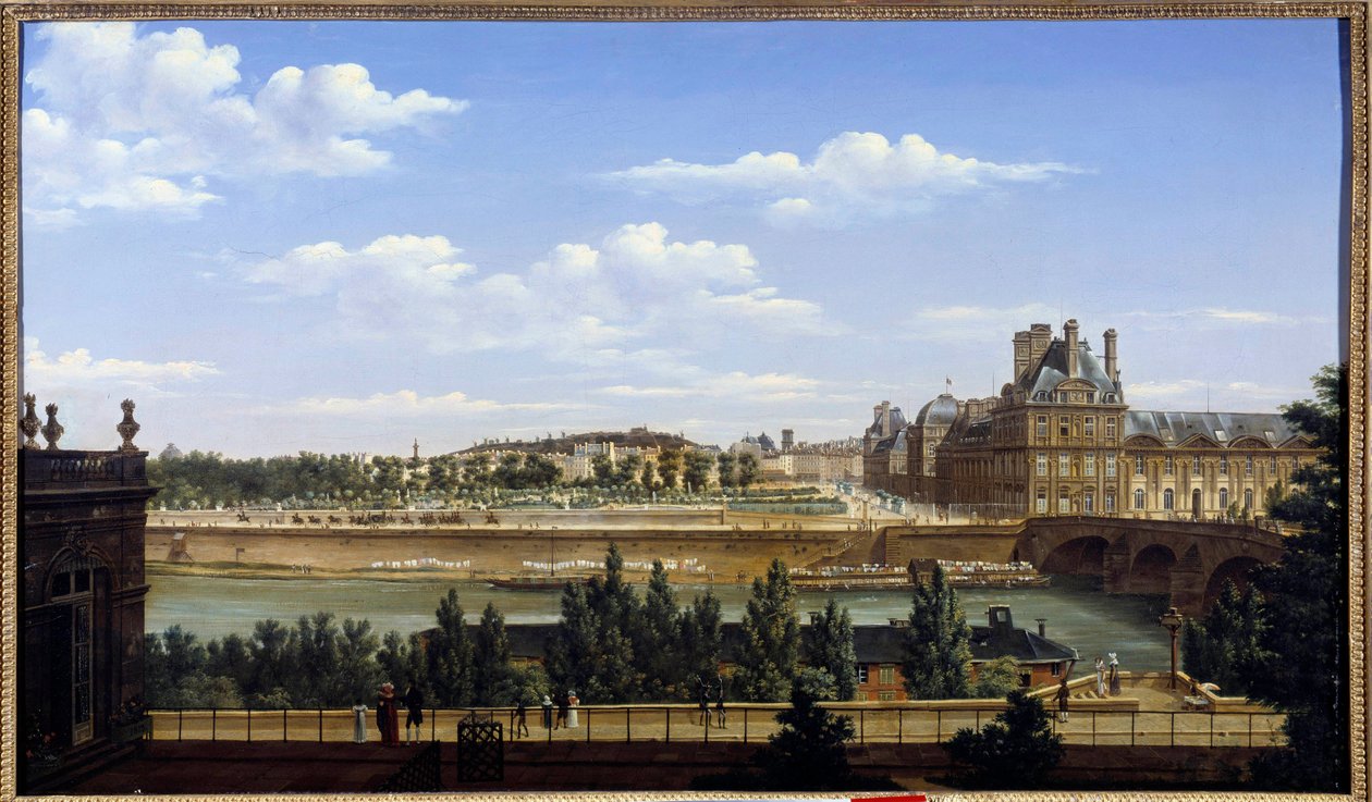 حديقة وقصر التويلري ، يُنظر إليهما من Quai d