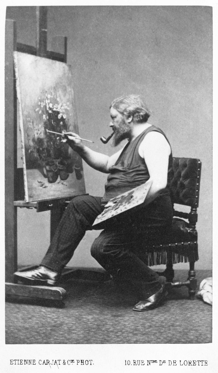 غوستاف كوربيه يرسم على حامله (صورة) بواسطة إتيان كارات