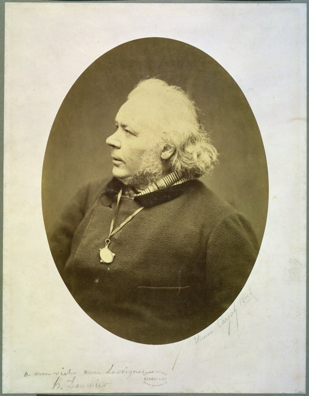 صورة لهونور دومير (1808-79) 1861 (طبعة زلال) بواسطة إتيان كارات