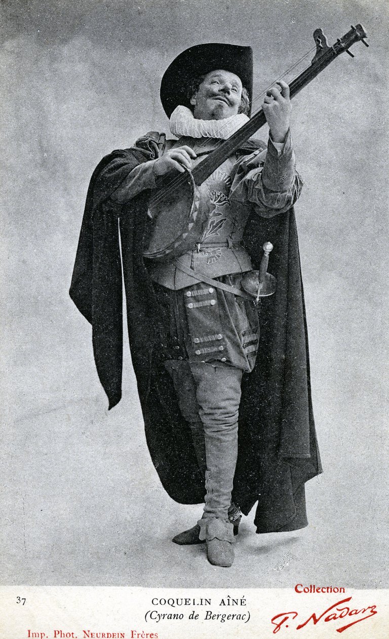 Constant Poppy aka Coquelin aîné (1841 - 1909) تم تصويره في زي Cyrano de Bergerac (الصورة) بواسطة إتيان نيوردين
