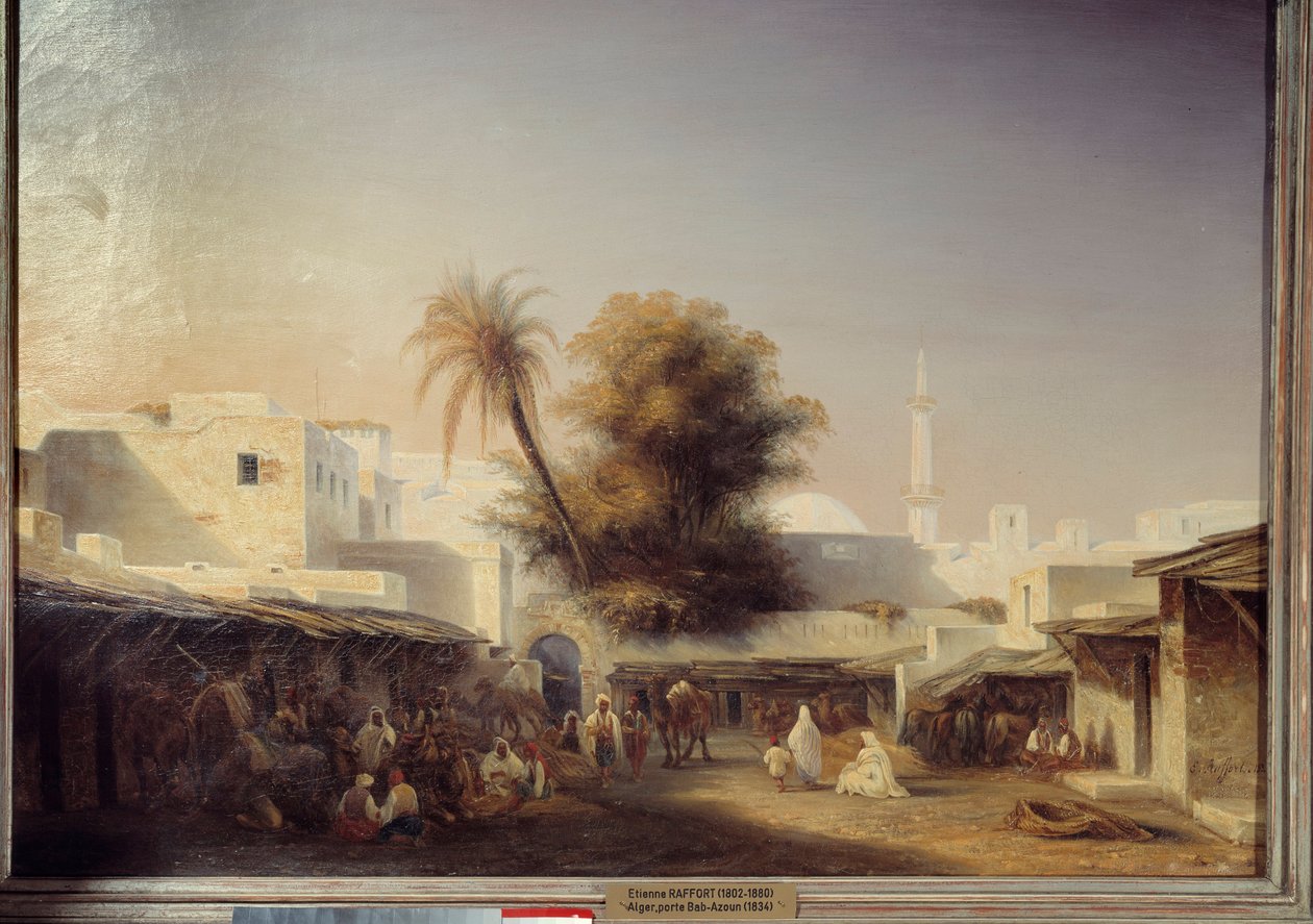 الجزائر ، بوابة باب عزون (باب عزون). لوحة إيتيان رافورت (1802-1895) بواسطة إتيان رافورت