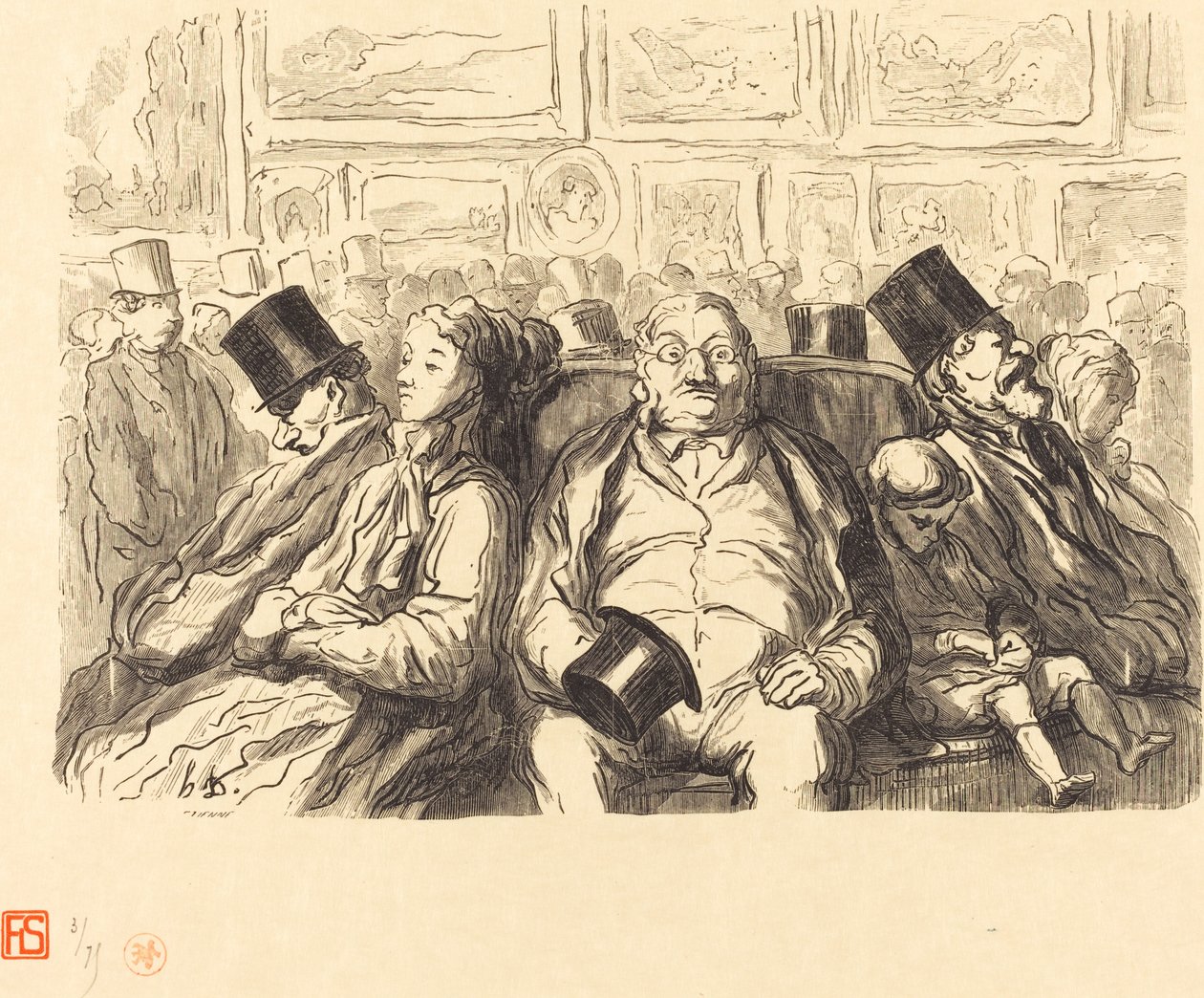 معرض الفنون التشكيلية - بصالون كار - لحظة راحة بواسطة إتيان بعد Honoré Daumier