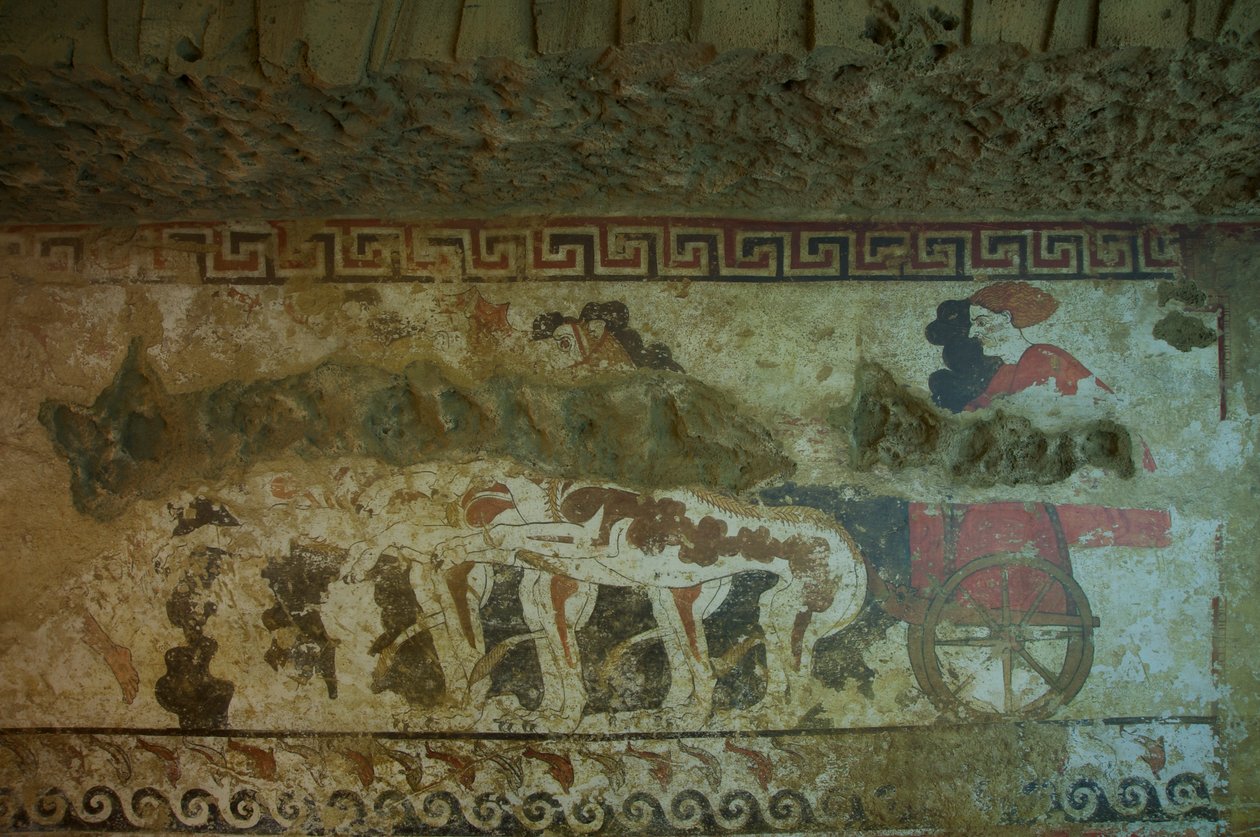 جدارية من مقبرة الجهنمي كوادريجا (لوحة جدارية) بواسطة إتروسكان