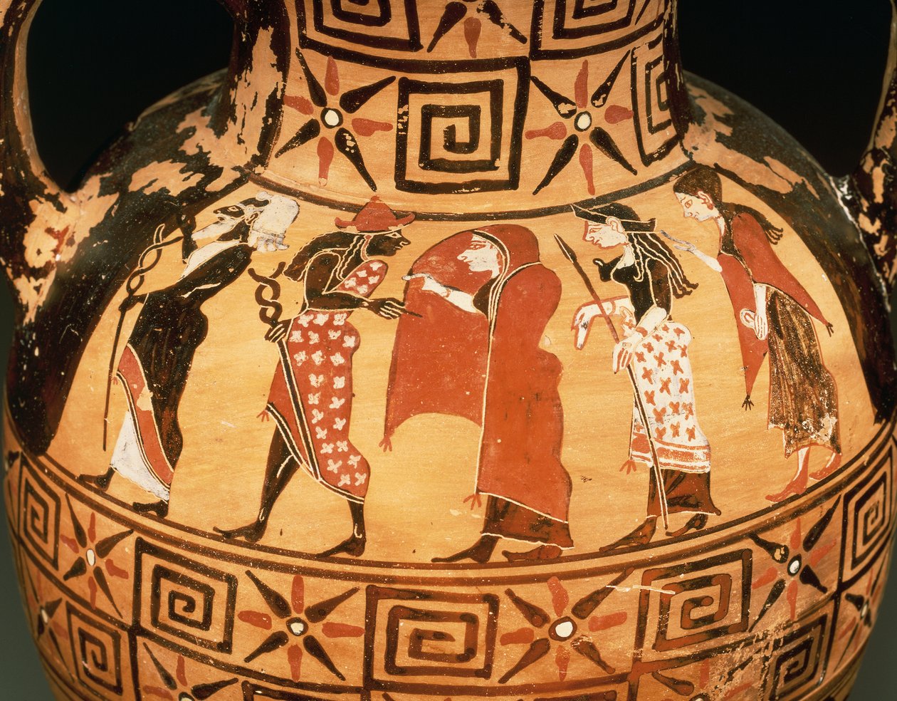 Black-figure amphora depicting the Judgement of Paris (ceramic) بواسطة إتروسكان