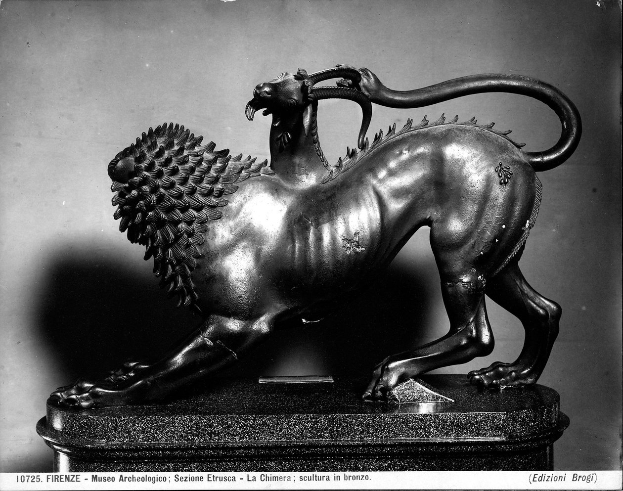 The Wounded Chimera of Bellerophon (برونزي) (لمزيد من التفاصيل انظر 104199) بواسطة إتروسكان إتروسكان